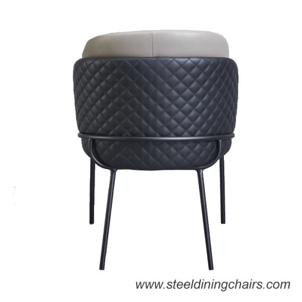 Black Matte Legs 83cm 53cm Steel Frame Dining Chairs For Kitchen Room