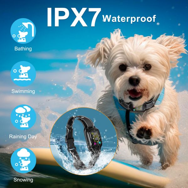 AI Intelligent Recognition Rechargeable Waterproof Eco-Friendly Plastic Nylon New Automatic Dog Training Collar Pet Stop Barking