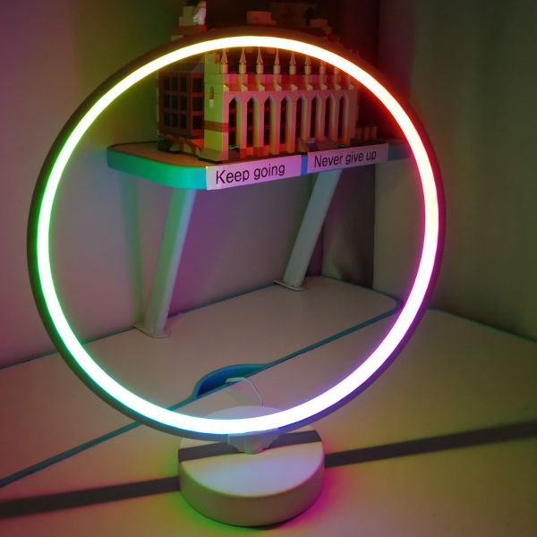 Dimmable LED Table Lamp with 2700K Warm White Light and Remote Control for Mood Lighting