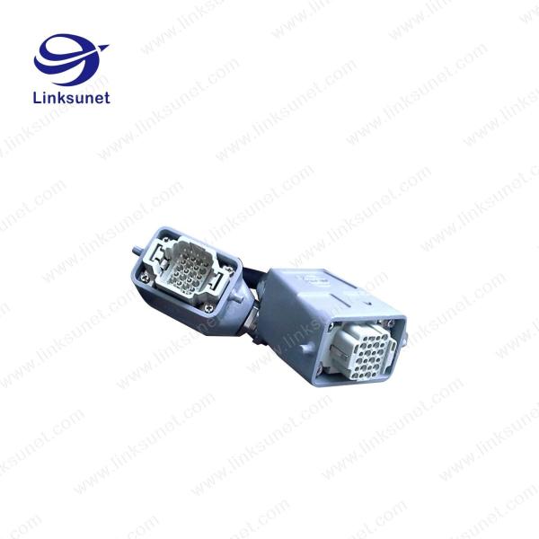 HDD-006-M + 006F gray Heavy Duty  Connectors and 20awg cable  Industrial wire harness