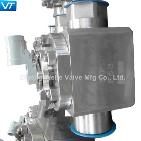 Válvula de bola F53 de aço inoxidável frente e verso austenítica 1 300psi ISO17292
