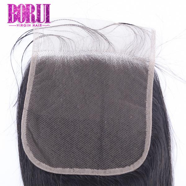 Indian Human Hair Lace Closure 4x4 5x5 6x6 Transparent Lace No Shedding No Tangle