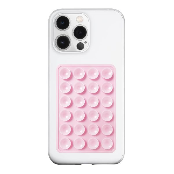 Portable 24 Sucker Double Sided Acrylic Adhesive Silicone Mobile Phone Holder Low Noise Soft Selfie Case Anti-Shock Removable