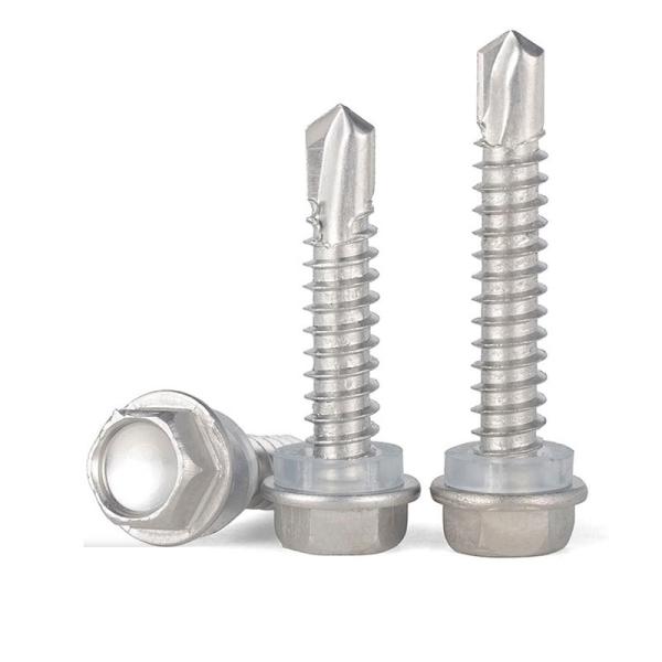 1 1/4 3.5 Stainless Steel SS410 Hexagon Head Hex Self Drilling Tek Screw For Metal