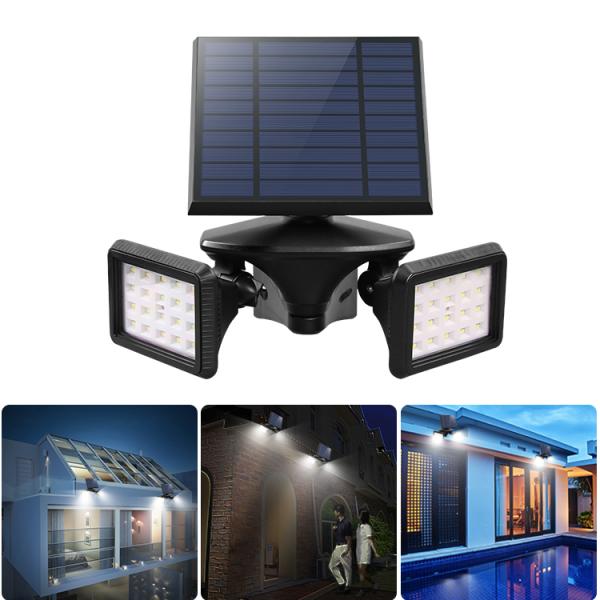 Waterproof Ip65 600LM 40 LED Solar Garden Light PIR Solar Powered Lawn Lights