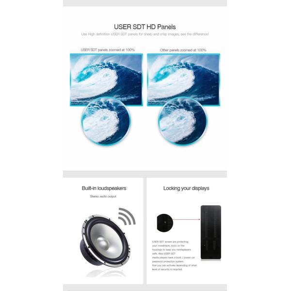 UHD 55 Inch Outdoor Digital Signage 450cd/M2 Freestanding Digital Display