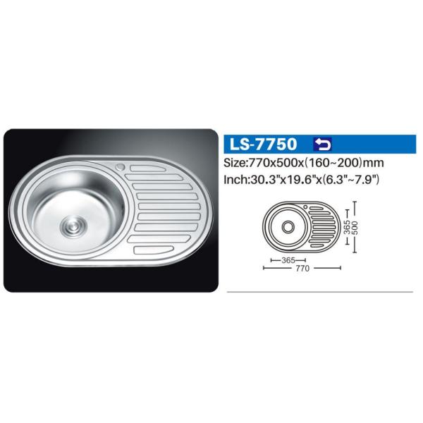 Food Grade Stainless Steel Kitchen Sink Workstation Round Basin 36 Inch