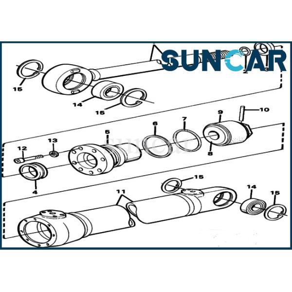 VOE6630513 Lift Tilt Hydraulic Cylinder Seal Kit For EL70 SUNCARVO.L.VO BM Wheel Loaders