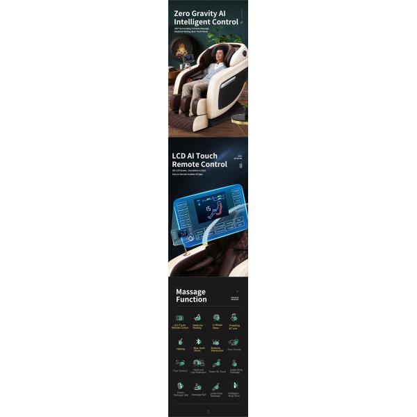 Full Body Massager Machine SAA 2d Zero Gravity Massage Chair Kneading 30min