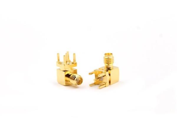 RF Connector SSMA Female Right Angle PCB Mount