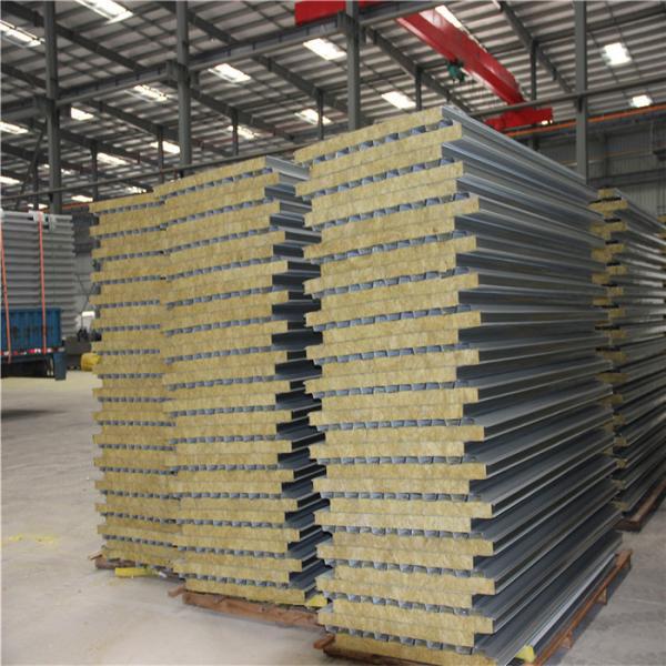 prefabricated fireproof rockwool sandwich panel house for labor camp