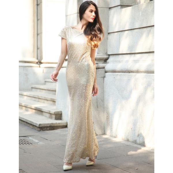 hot sale polyester short sleeve long women Bodycon evening beaded dress with gold sequin in red blue purple gray beige