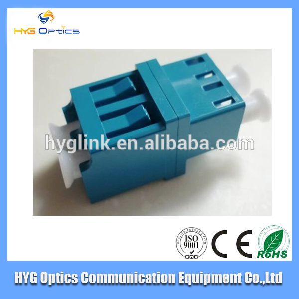 Переходник Flangeless MM LC Aqua Om3 двухшпиндельный с печатью ноги SC