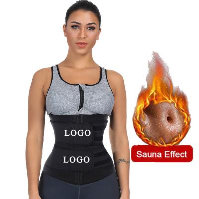 HEXIN Zipper Compressão Frontal Cinturão Duplo Neoprene/Latex Waist Trainer para Mulheres Shaper