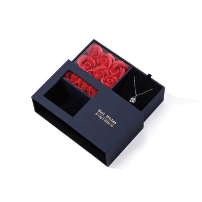 Foil Stamping 6x6x3 2mm Artificial Flower Packaging Box