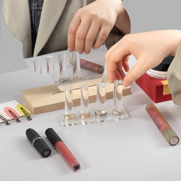 T Type Acrylic Bracelet Display Stand Necklace Holder Rod Cylinder Ring Frame Jewelry Manager