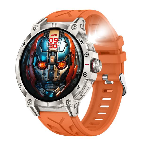 1.85 Rugged Smart Watch Touch Screen Bluetooth Calling Flashlight Compass