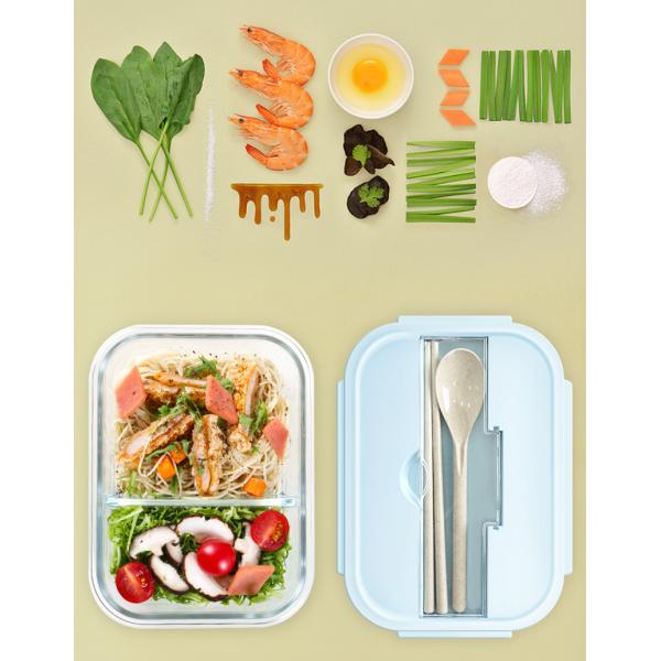 Ясный пищевой контейнер 410ml BPA свободный течебезопасный стеклянный