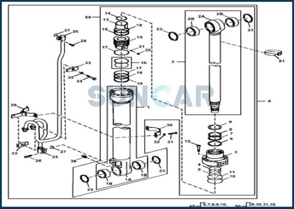 Service Kit For JOHN DEERE 160DLC 180GLC 160GLC de cylindre de 4662891 booms