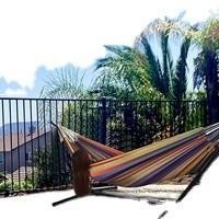 Outdoor Furniture Customized Logo 10ft Steel Stand Hammock Combo with and 300LBS Capacity