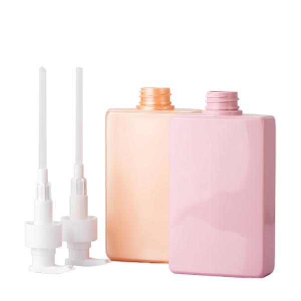 330 ml Frasco Liso de PP Laranja/ Rosa Com Bomba Branca Para frasco de loção shampoo