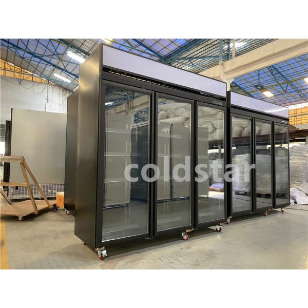 3 Doors Commercial Glass Freezer Frozen Food Display Fridge With Fan Cooling
