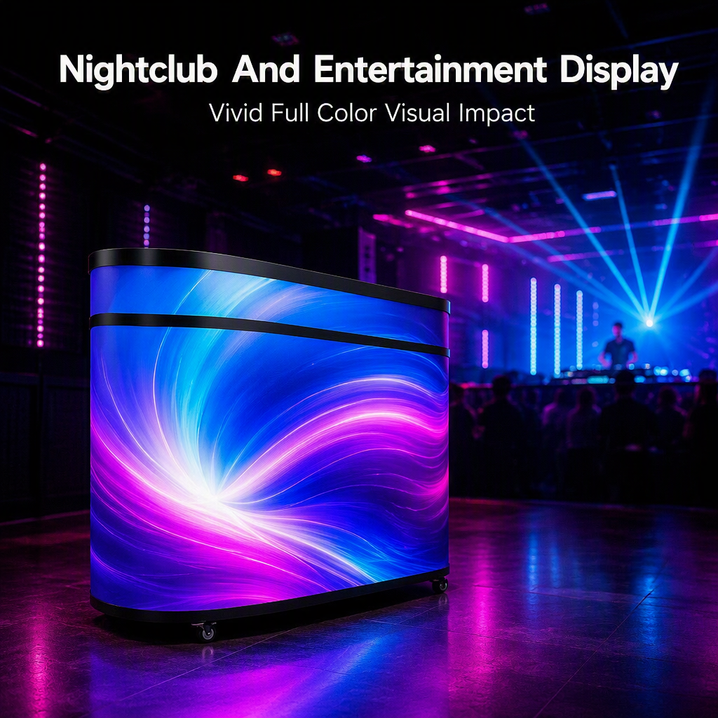 P1.86 High Brightness (1000cd) Flexible Indoor LED Display Screen Full Color High-definition Display Remote Content