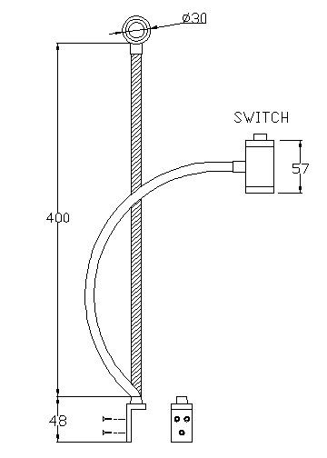 20 PCs/Ctn Silver Flexible Gooseneck LED Bed-Head Headboard Reading Lamp