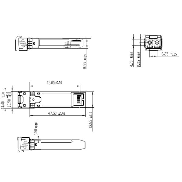 25G SFP28 CWDM Transceiver 10Km Single Module Extension Коммерческая поддержка OEM