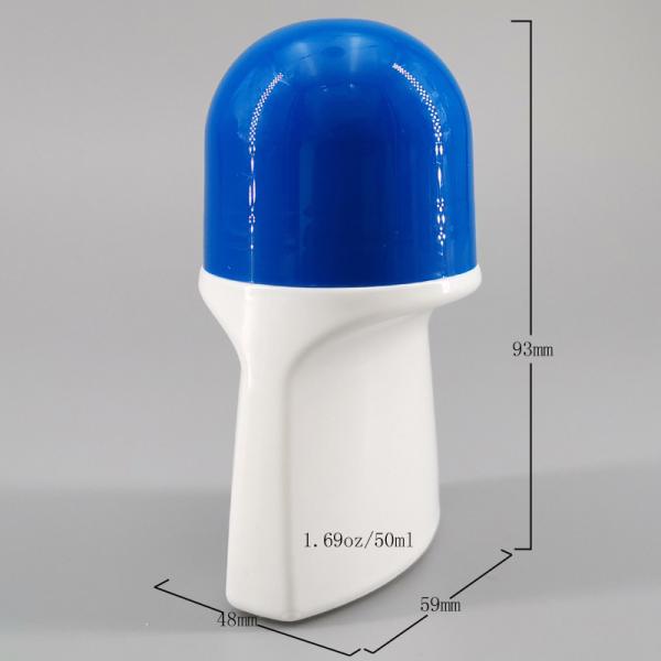 White Blue 35.56mm 1.69oz Roll On Bottles