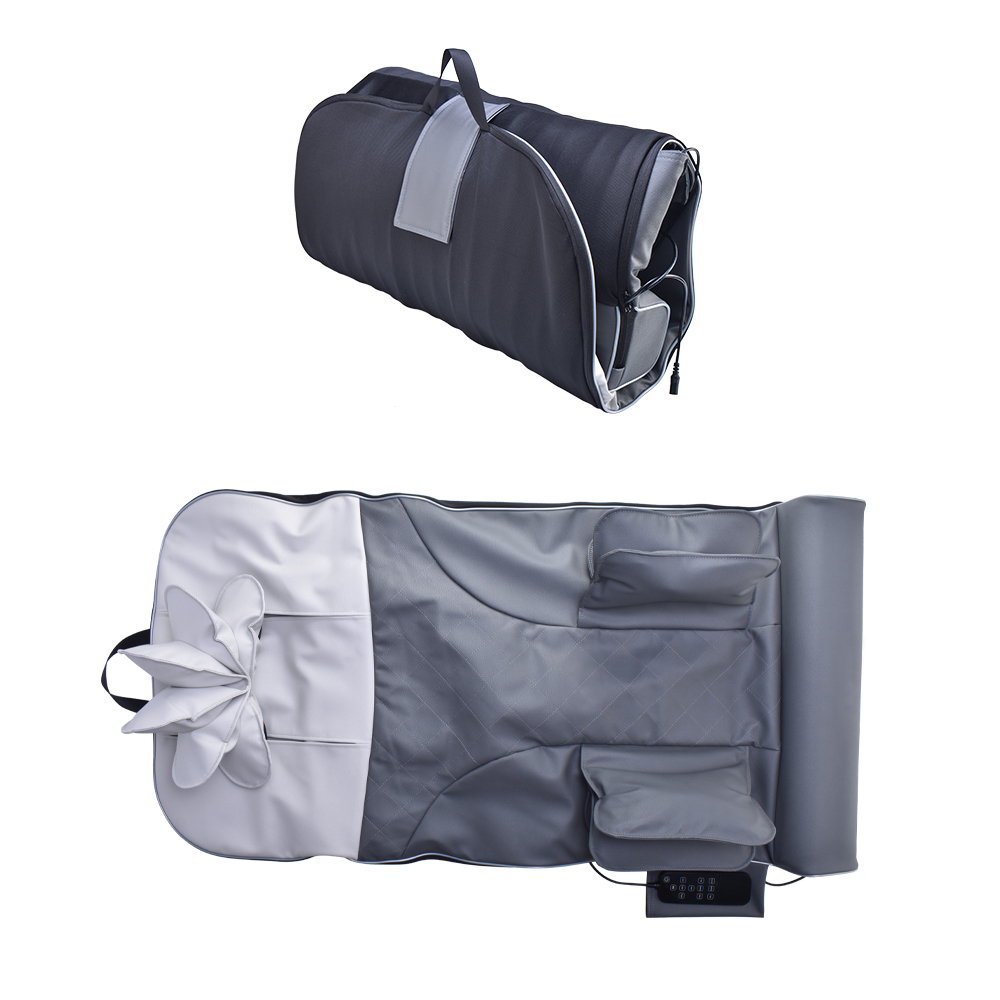 Portable Foldable Heating Massage Mattress with 4 Massage Modes for Full Body Relaxation