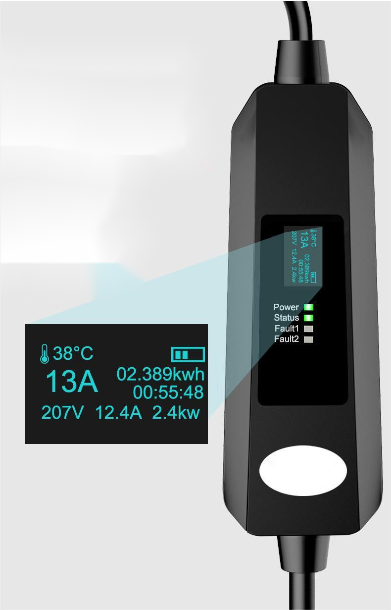 Быстрая домашняя EV зарядная станция портативная NEMA 5-15P Включатель 1.92KW мощность 2 кг вес