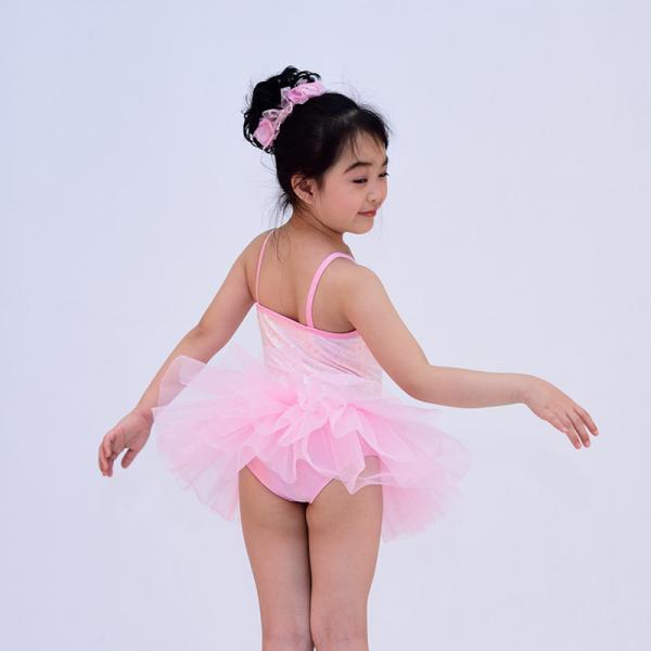 Waist Flowers Band Polyester Baby Pinky Tutu Dress Ballet Outfits For Girls
