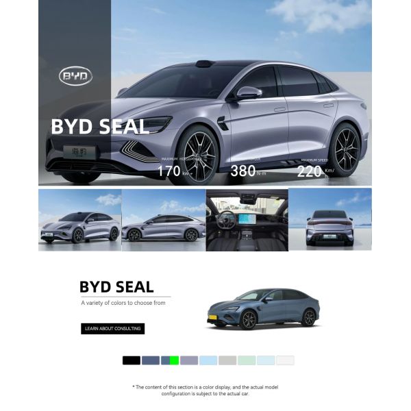 BYD Seal 2025 Model Champion Edition 650km Four-wheel Drive Performance Edition Ev Car Long Range New Car
