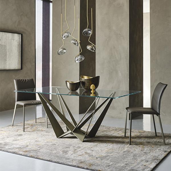 geometric modeling Restaurant Dining Room Furnitures MDF Dining Table And Chairs