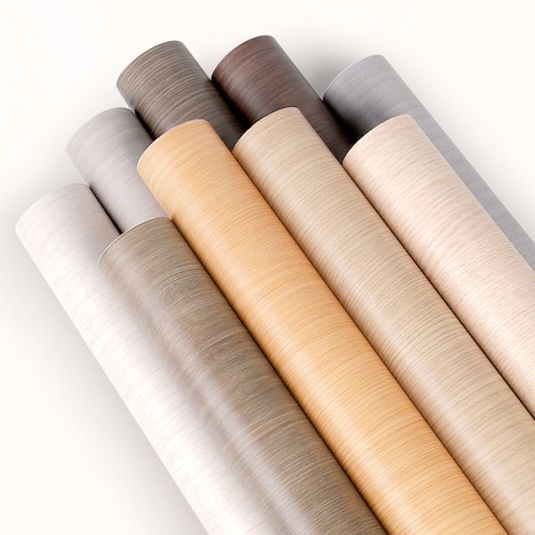 Realistic Wood Texture PVC Furniture Film Waterproof Self Adhesive Home Office Decor