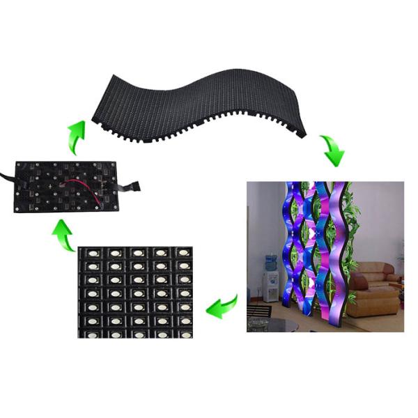 HD Soft Module Flexible Led Screen Display P2.5 Slim Rubber Creactive Installation