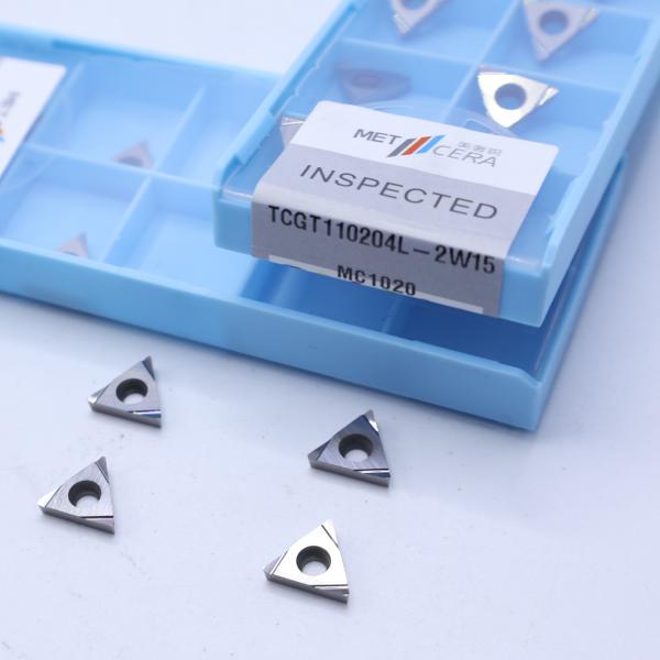 Retournement externe Cermet CNC inserts TCGT11 TCGT1102 avec 2W15 finition tranchante disjoncteur pour le traitement des alliages métalliques d'acier