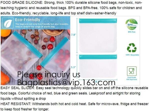 Recyclable Custom Size Sandwich And Snack Peva Zip Lock Stand Bags,Biodegradable PEVA Plastic Sandwich Snack k Sto