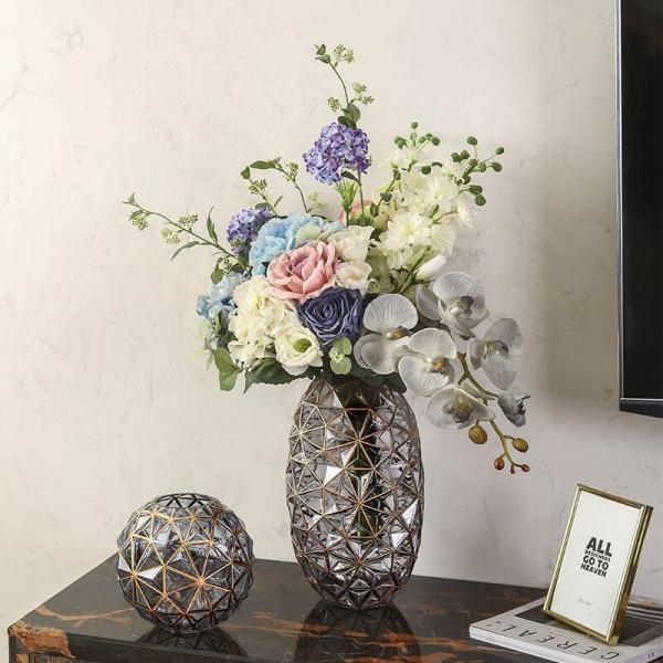 Творческая покрашенная вручную декоративная стеклянная ваза для свадьбы