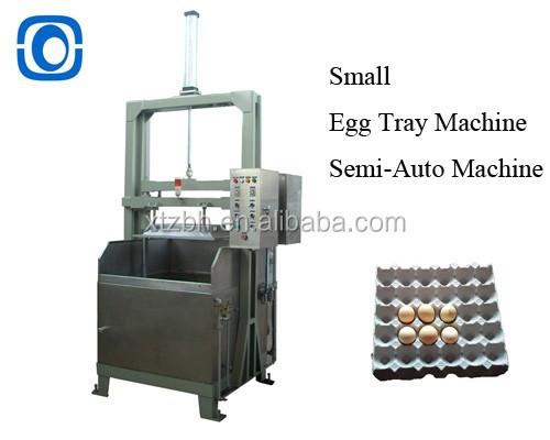 Vacuum Suction Semi Automatic Egg Tray Machine , CE Certified Egg Packaging Machine