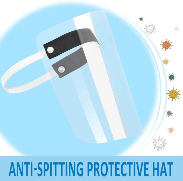Distortion Free Chemical Safety Face Shield Optically Clear Adjustable With Tension Knobs