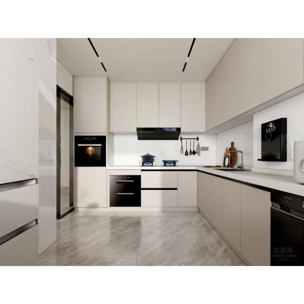 Fadior UrbanSteel U-Shape Kitchen With Quartz Top & Stainless Suite
