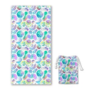 Quick-Dry Sand-Free Feature Soft Towel Cartoon Custom Beach Towel