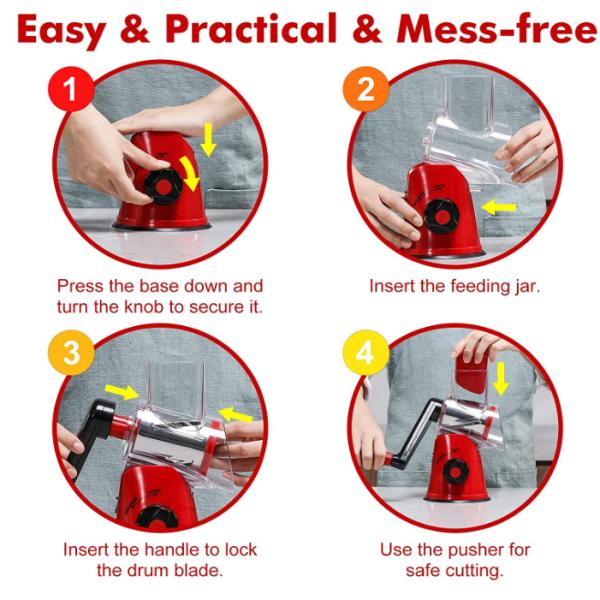 Шредер терки сыра посуды нержавеющей стали кухни роторный