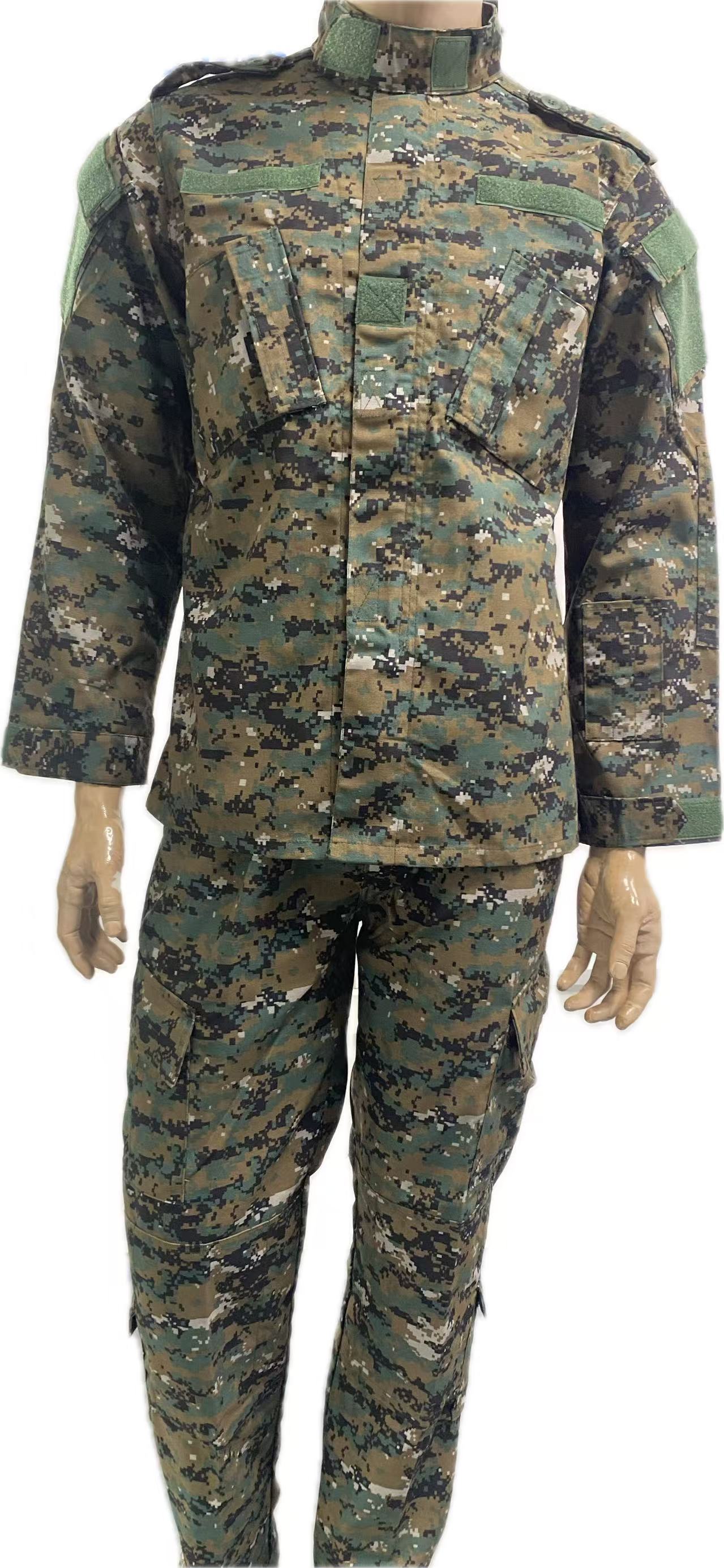 ACU Style Digital Woodland Camo Uniform Tactical Uniform For Army Training and Outdoor Combat
