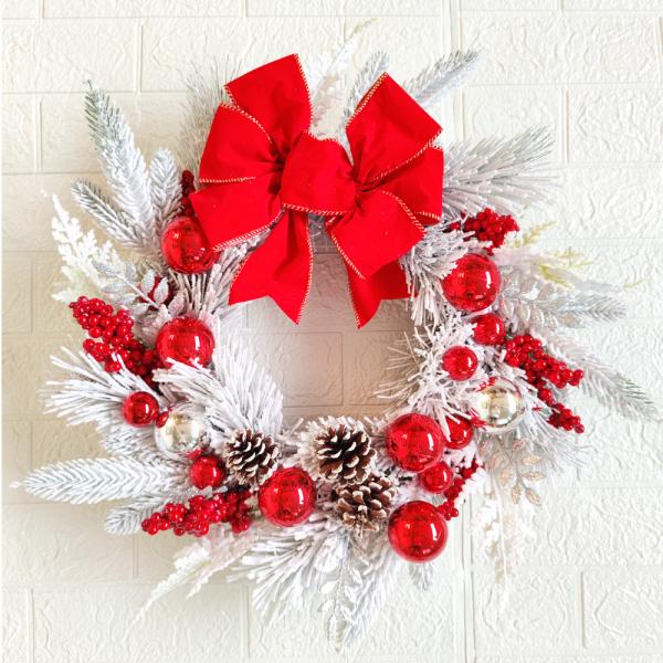 Customized Logo Merry Christmas Front Door Artificial Pine Garland for Party Decor