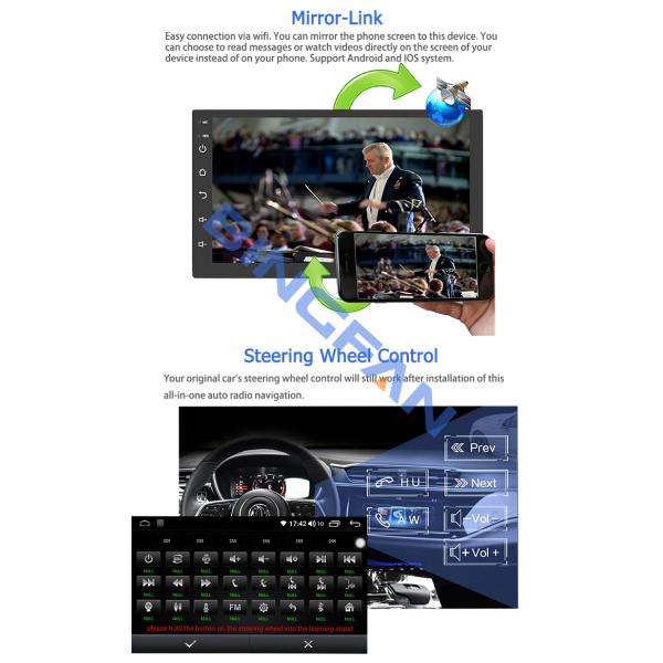 Kia Car Stereo Rio LHD 2015-2017 Kia Xcite Адаптер Android 9 дюймов 1+16 ГБ Автомобильный мультимедийный проигрыватель GPS Навигация Автомобильное радио