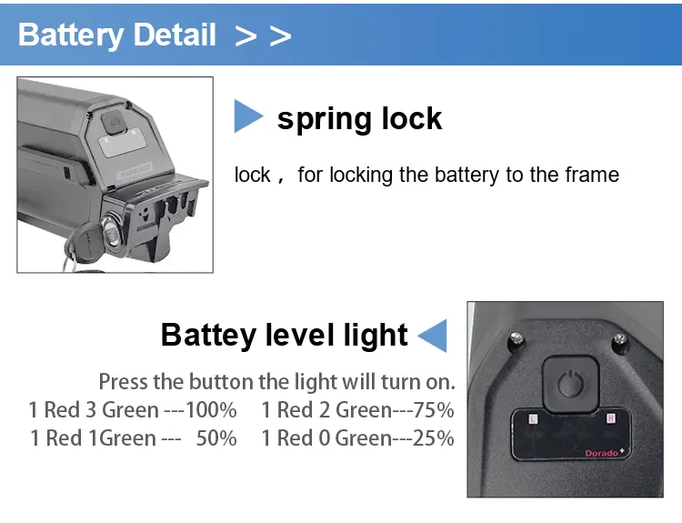 48V 17.5Ah Li-ion E-Bike Battery Pack with USB Port