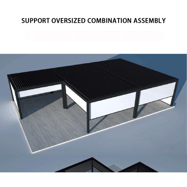 Intelligent outdoor aluminum alloy electric louver gazebo courtyard garden courtyard Home pavilion Outdoor sun room